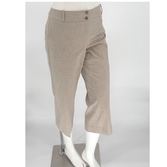 The‎ Limited Collection Cassidy Tan Cropped Dress Pants 10 Preppy Academia 99-05 - Picture 2 of 13